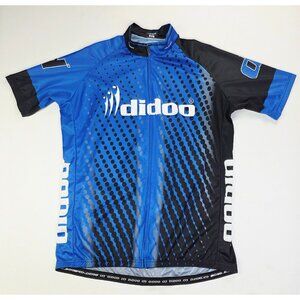 Didoo Bike Wear Size 3XL Mens Full Zip Short Sleeve Spellout Cycling Jersey